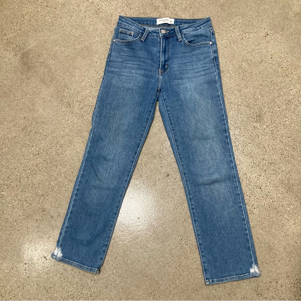 JUST BLACK DENIM Women's Straight Leg Blue Jeans